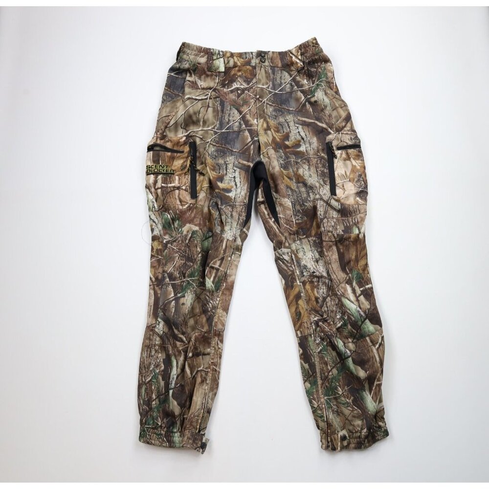 Vtg Scentblocker Mens XL Distressed Realtree Pro Series Camouflage Joggers Pants